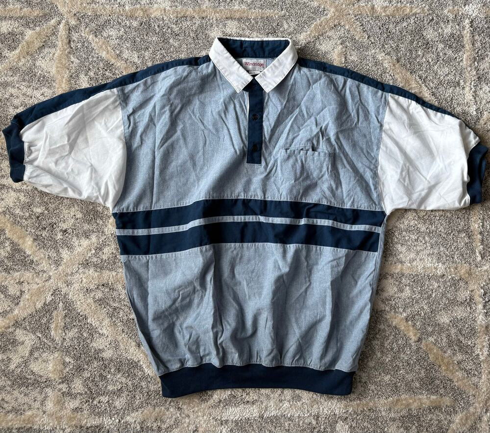 Windridge Vintage Mervyns short sleeve mens pullover polo size large